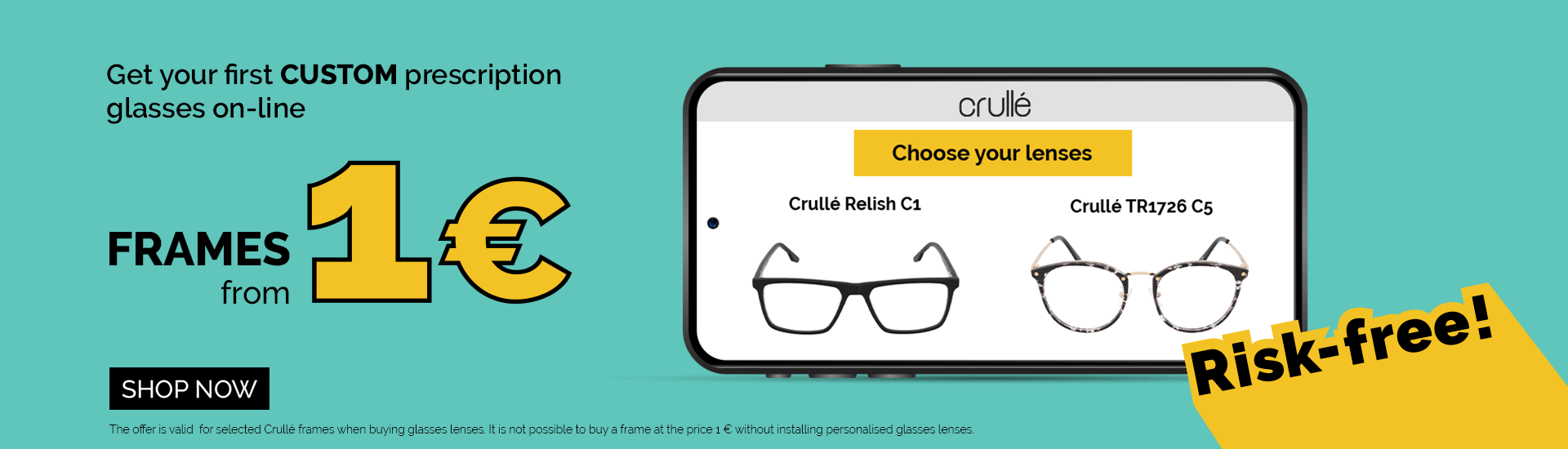 Crulle 1€ glasses