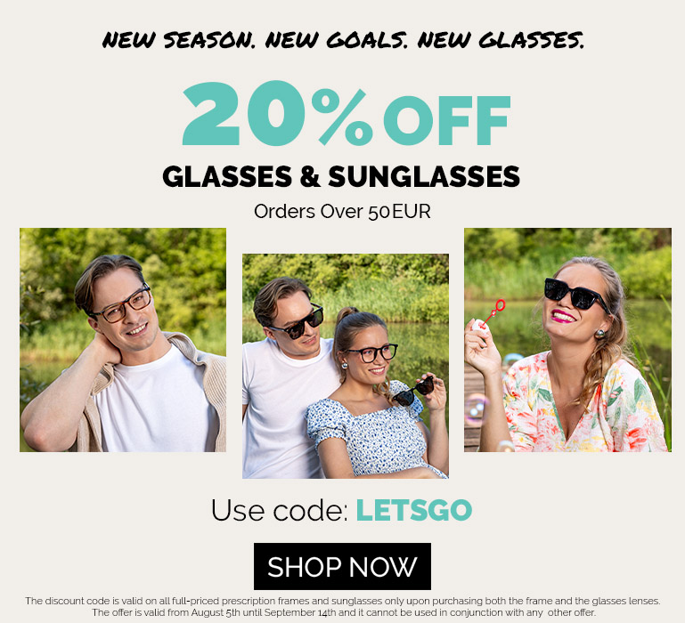 20% off frames&sunglasses