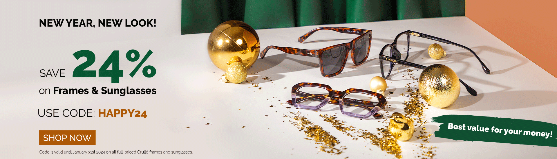 -24% off frames and sunglasses