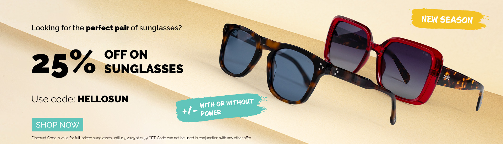 Sunglasses discount