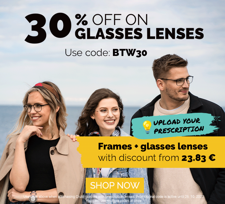 30 % off on glasses lenses