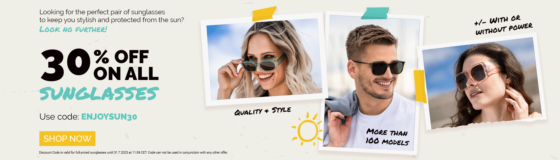 Sunglasses discount