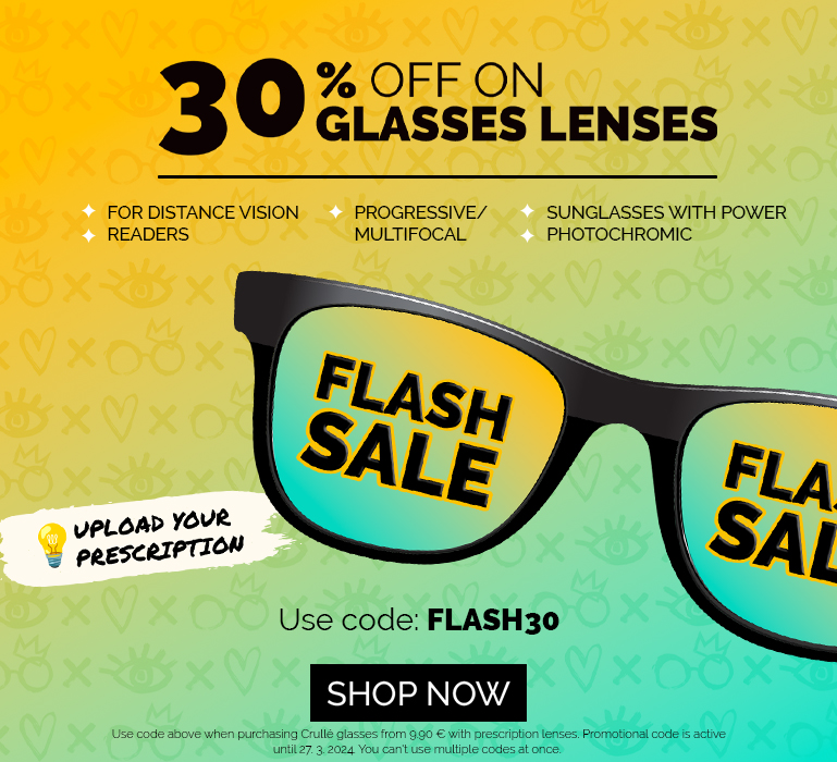 30 % off on glasses lenses