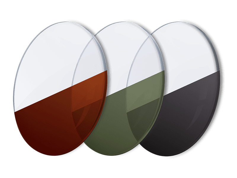Glass lens Standard Transition Bifocal - Illustration photo