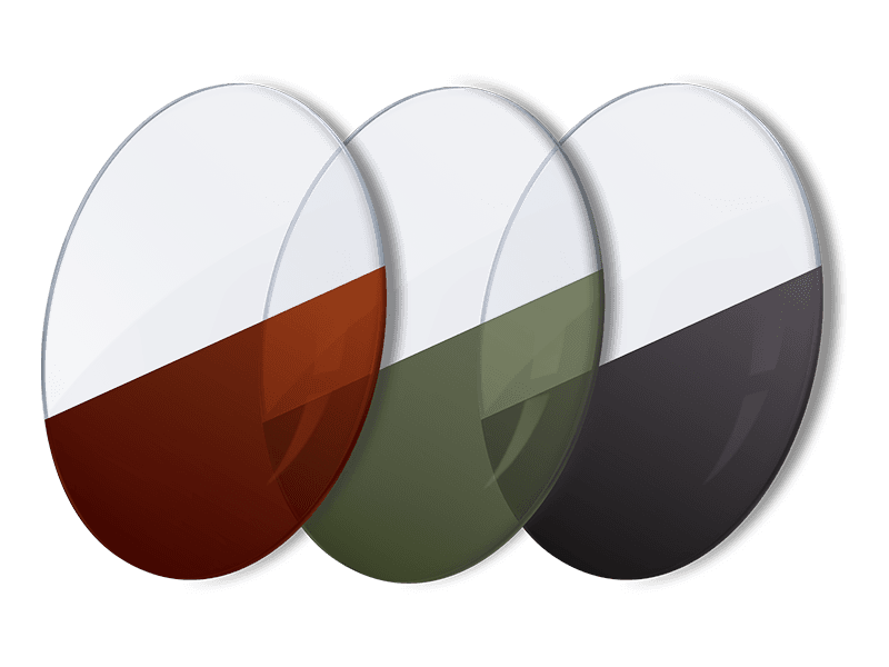 Glass lens Comfort Transition Bifocal - Illustration photo