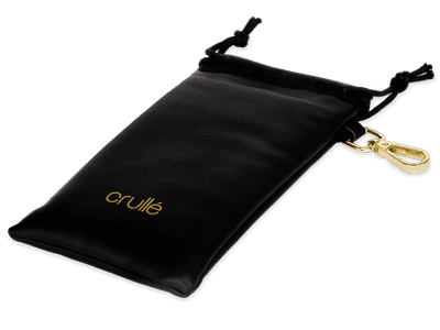 Crullé glasses pouch - black
