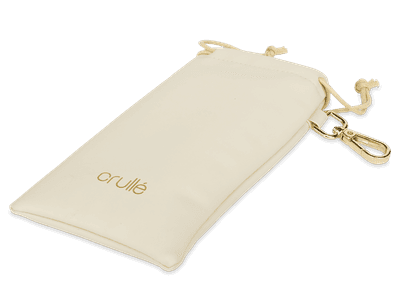 Crullé glasses pouch - beige